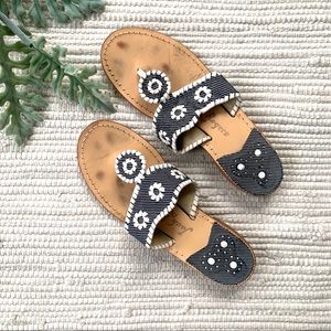 Jack Rodgers blue and white sandals AA-005 CS